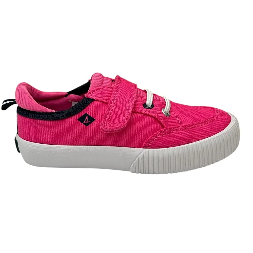 Sperry Toddler Girls Slip-on Canvas Shoes Size 8 Pink Casual Lightweight Comfort